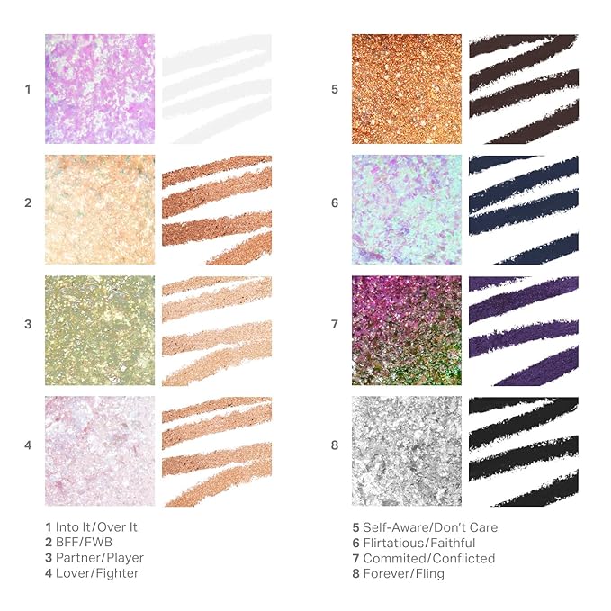 Morphe Mixed Signals Dual-Ended Eyeshadow Stick - Cream Eyeshadow Pigment & Chrome Liquid Flakes for Bold, Layered Eye Makeup Looks - Committed/Conflicted (0.96 oz)