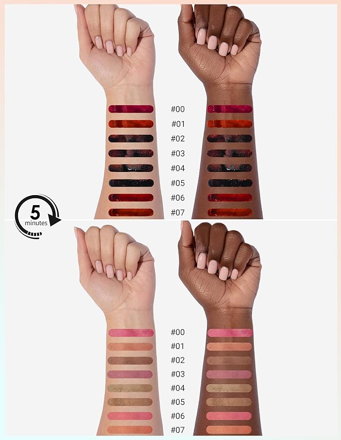 Erinde Peel Off Lip Liner Stain, Long Lasting Tattoo Lip Liner with Tweezer, Matte Finish, Waterproof Transfer Proof Lip Stain Peel Off, Non-Stick Cup Nude Lipstain Lipliner, 07