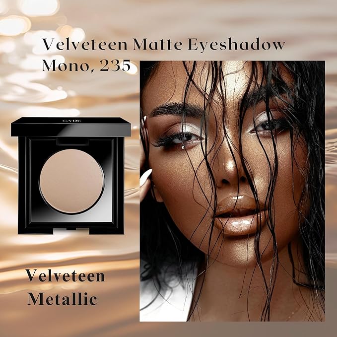 GA-DE Velveteen Metallic Eyeshadow Mono, 235 - Pearl Infused, Shimmer Eye Makeup - Silky-Soft, Densely Pigmented, Seamless Blend - 0.105 oz