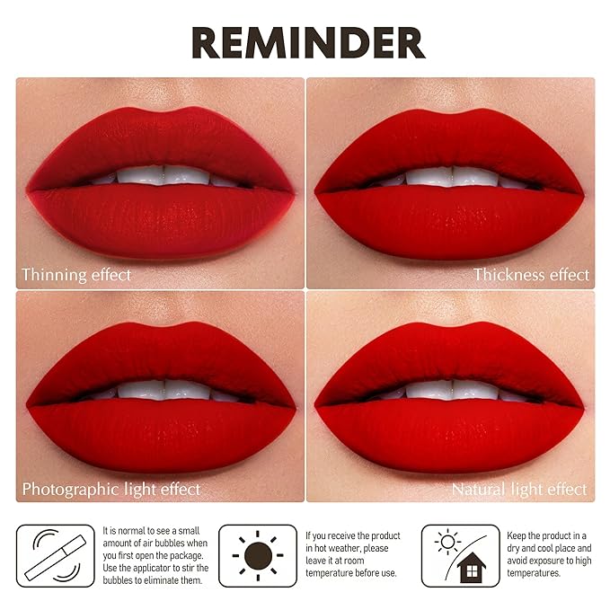 Dark Red Lipstick Matte for Women Superstay Long Lasting Lipstick Smudgeproof Dark Liquid Lipsticks Cruelty Free Lip Makeup (DM18 Oxblood Red)