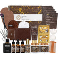 Christmas Gifts for Men, 30 Pcs Men Sandalwood Beard Grooming Set, Facial Skin Care Set, Bath & Body Gift Kit, Face Cleanser, Bath Bomb, Serum, Birthday, Valentines, Father Day, Husband, Holiday