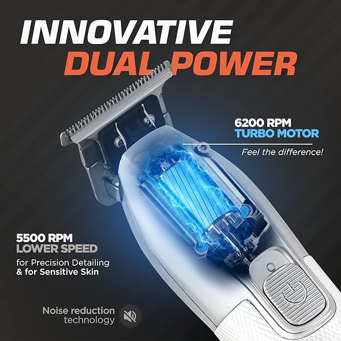 Fagaci Professional Hair Trimmers for Men, Zero Gap Trimmer with Powerful Motor, Hair Detailer Trimmer Cordless, Hair Edger for Barber