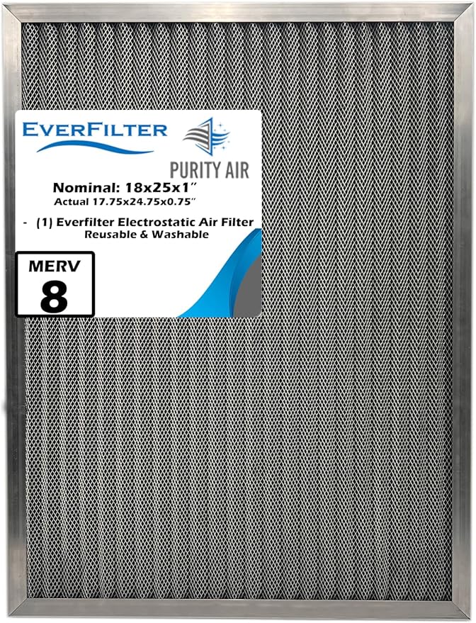 18x25x1 Electro-static Air Filter AC Furnace Filter, Reusable & Washable by PurityAir