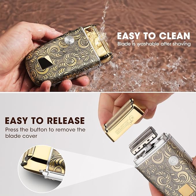 Foil Shavers for Men Electric Razor, Clippers and Trimmer for Men with LED Display, Waterproof