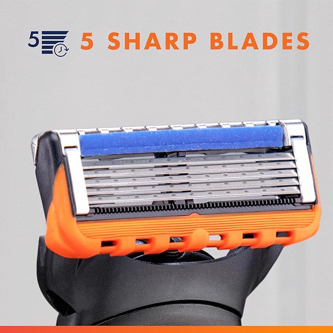 Gillette Fusion5 Power Razor Refills for Men, 10 Razor Cartridges, Larger Lubrication Strip, Precision Trimmer, 5-Blade Razor Blades for Close Shave