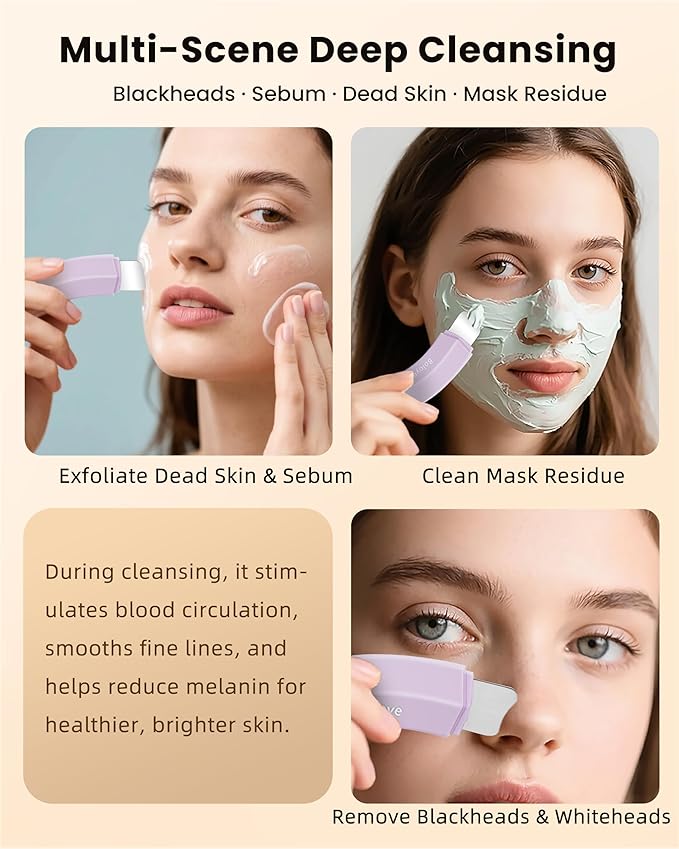 Blackhead Remover Tool – Dual-Head Face Scraper & Pore Cleaner for Deep Facial Cleansing, Nose Scraper for Nose & T-Zone, Skin Care Tool for Men and Women