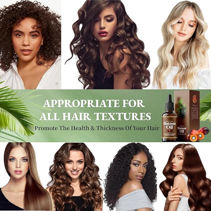 Batana Oil for Hair Growth, 100% Organic Batana Oil from Honduras with Rosemary, Enhances Hair & Skin Radiance Nourishment, Reduce Hair Loss, Batana Hair Oil for Women and Ma, 30ml / 1 Fl Oz (2)