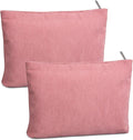 FITDON 2PCS Cosmetic Bags for Women Makeup Bag for Purse Small Corduroy Makeup Pouch Travel Make Up Bag with Zipper Toiletry Bag Organizer