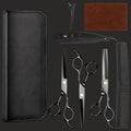 Hair Cutting Scissors Kit, Professional Barber Shears Set with Hair Scissors Thinning Shears, Tijeras para Cortar Cabello Haircutting Sheers Hair Cut Blending Salon Scissor for Men Women Pet