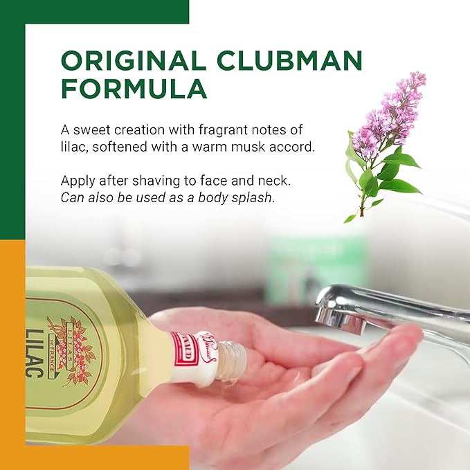 Clubman Pinaud Lilac Vegetal After-Shave Lotion 6 oz