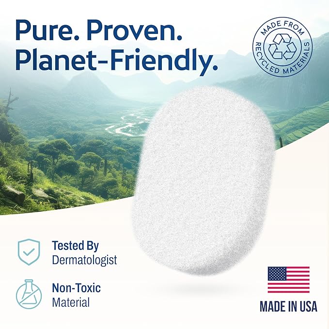 HartFelt Bath Sponges for Shower Women & Men | Soft Exfoliating Body Sponge for Dead Skin | Chemical-Free Sponges for Body | Cleanses Skin from Dirt & Excess Oil | Made in USA - Pack of 2