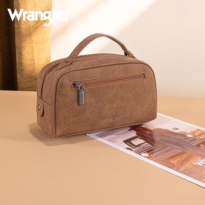 Montana West Wrangler Makeup Bags for Women Portable Aztec Toiletry Bag Southwestern Travel Cosmetic Organizer for Gift