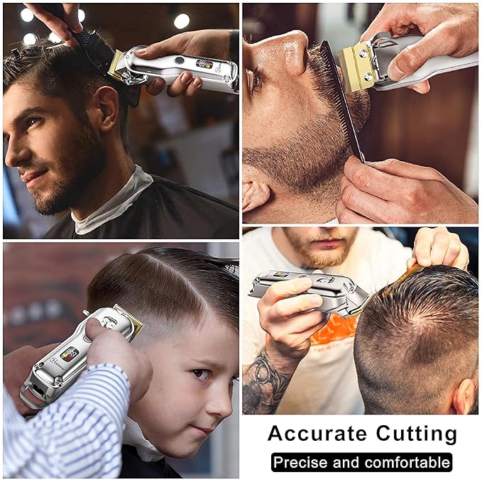 Hatteker Mens Hair Clipper Beard Trimmer Hair Trimmer for Men Cordless Clippers Professional Barbers Grooming Kit IPX7 Waterproof