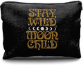 Nogrit Tarot Makeup bag,Moon Child Cosmetic Bag,Stay Wild Moon Child,Inspirational Makeup bag,Spiritual Travel Toiletry Bag,Motivational Gifts for Tarot Astrology Lovers Women