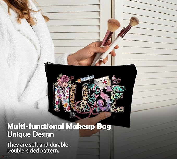 Nurse Makeup Bags,Nurse Gifts for Women,Nurse Cosmetic Bags With Zipper,Nurse Gifts for Nursing Student,Student Nurse Gifts