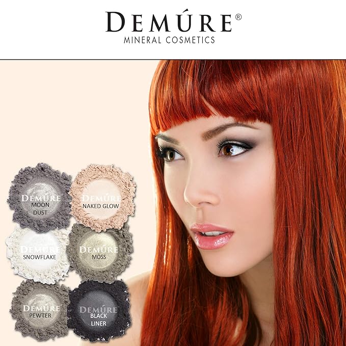 Demure Mineral Make Up (Naked Glow) Eye Shadow, Shimmer Eyeshadow, Loose Powder, Glitter Eyeshadow, Eye Makeup, Professional Makeup
