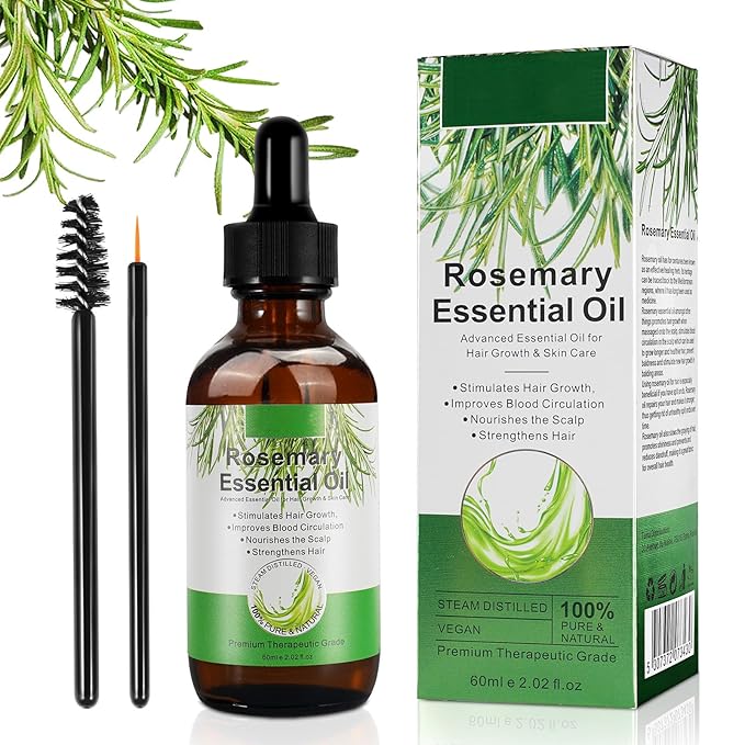 Pure Rosemary Essential Oils, Hair Growth Scalp Oil for Dry Damaged Hair(2.02 Fl Oz)