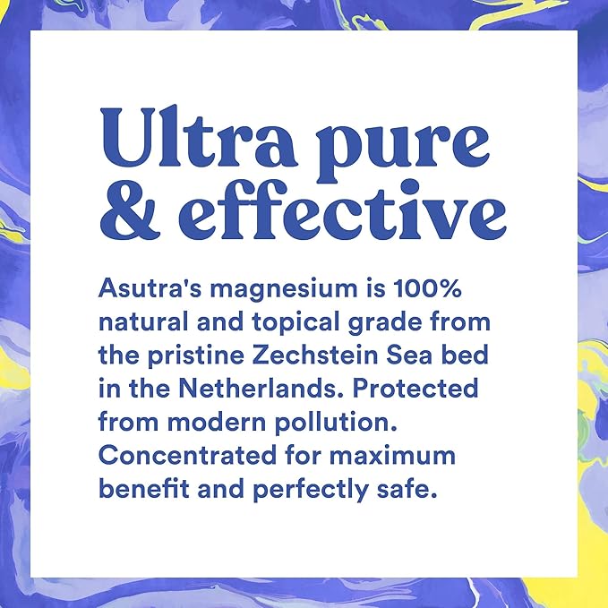 ASUTRA Topical Magnesium Bundle, 4 fl oz Magnesium Oil Spray (Pack of 2), 4 lb Bag of Bath Flakes, Rapid Absorption, Pure and Odorless, Derived from Zechstein Seabed