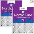 Nordic Pure 12x25x1 Pleated MERV 8 Air Filters 2 Pack by NordicPure