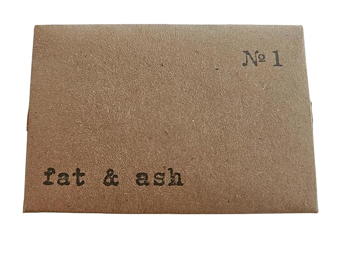 fat & ash Beef Tallow Soap Bar (1 Pack) - VERY SIMPLE INGREDIENTS - Organic and Moisturizing - Handmade in USA - Family Recipe - Long-Lasting, All-Natural, For Dry Skin
