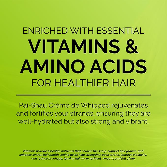 Pai-Shau Crème de Whipped - Nourishing Foam Hair Mask for Damaged & Dry Hair - Restores Strength & Hydration - 8.4 Oz