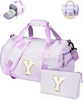 11 Year Old Girl Birthday Gifts, Girls Travel Duffle Bag, Kids Initial Overnight Duffel Bags with Shoe Compartment, Personalized Dance Bag with Cosmetic Pouch, Stocking Stuffers (Letter Y)