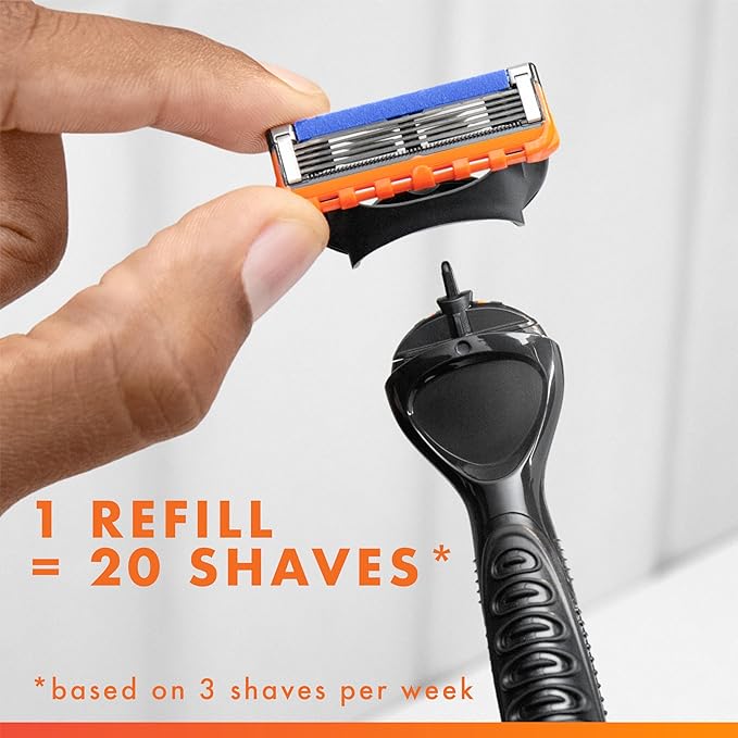 Gillette Fusion5 Power Razor Blades for Men, 5-Blade Razor Refills, 8 Count, Holiday Gifts for Men