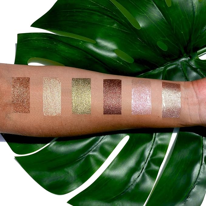 Palladio Liquid Eyeshadow, creamy shimmery formula that instantly adheres to the eyelid with flexible applicator wand for over 8 hours of smudge and crease-proof wear (Sunstone)