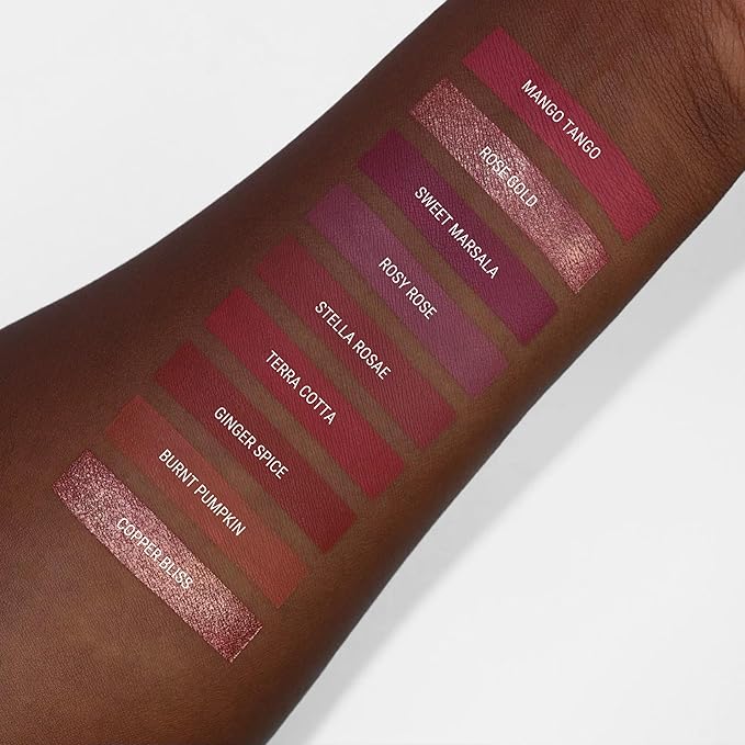 Aromi Dusty Rose Matte Liquid Lipstick | Universally Flattering Pink Lip Color, Vegan + Cruelty-free, Long-Lasting Makeup, All Day Night Lipstick (Rosy Rose)
