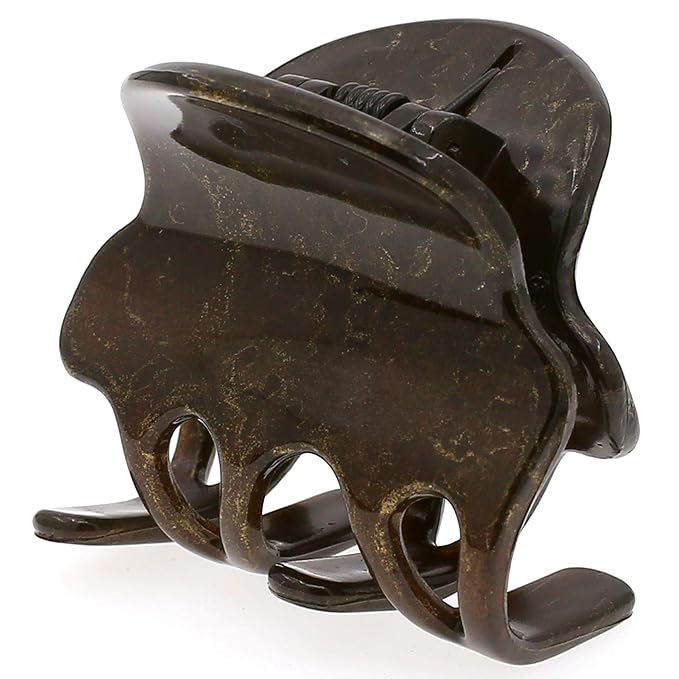 Camila Paris CP3128 French Hair Clip for Women, Small Brown Girls Hair Claw Clips Fashion Durable Hair Accessories for Women, Luxury Ladies Strong Hold No Slip Grip Clamp, Made in France