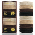 16Pcs Hair Ties For Thick Hair, Strong Stretchy Hair Bands For Women Girls, No Slip Braided Hair Ties No Damage, Ponytail Holders-Exceptionally Secure with Gentle Hold (Set 8)