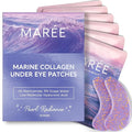 MAREE Violet Eye Gels - Marine Collagen Under Eye Patches for Puffy Eyes - Undereye Mask Patches for Women - Moisturizing Gel Eye Masks with Grape Water - Gel Pads