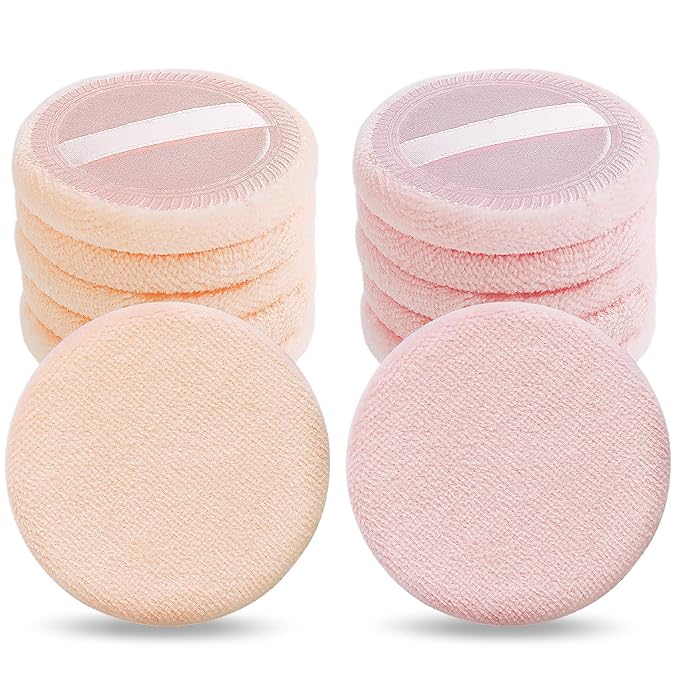 Sibba Beauty Blender Makeup Sponge 12 PCS Fluffy Make Up Foundation Applicator Face Blending Setting Pads Cosmetics Matte Loose Powder Body Paint Wet Dry Application Brushes (pink/skin color)