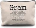 Nogrit Gram Gifts, Grandma Makeup Bag, Gram Gifts for Grandma Gifts from Grandchildren, Grandma Christmas Birthday Mother's Day Gifts, Grandma Small Cosmetic Makeup Bag for Purse