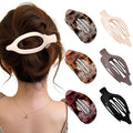 Lourny Flat Hair Clips for Women, 6PCS Flat Claw Clips for Thin Hair Lightweight Non-Slip Claw Clips for Women