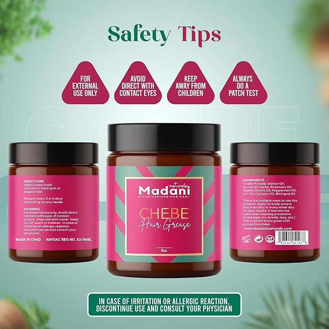Chebe Hair Growth Grease with Rosemary Oil - Hair Thinning and Hairloss Treatment for Men & Women, Vegan Hair Regrowth Butter, Scalp Moisturizer
