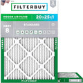 Filterbuy 20x25x1 Air Filter MERV 8 Essential Dust & Allergy Defense, by Filterbuy