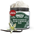 Whipped Beef Tallow for Skin w/Dead Sea Magnesium, Manuka Honey, Jojoba Oil & Vanilla - Grass Fed Beef Tallow Balm - Body & Face Moisturizer for Dry, Sensitive Skin - 2.5oz