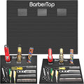 Barber Organizer Mat, Magnetic Barber Mat with 3 Magnetic Slots Anti-Slip Barber Mats for Clippers, Barbershop Salon Mat Station, Barber Table Matt, Barber Scissors Tool Organizer for Hairstylist
