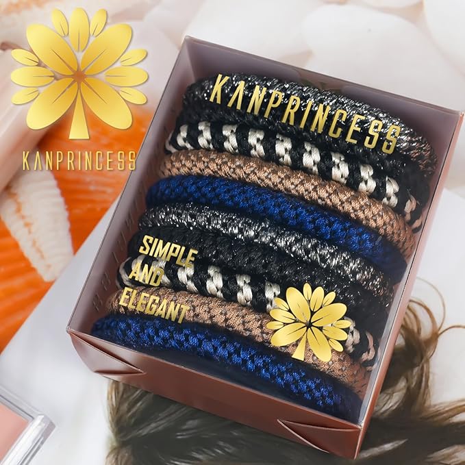 20Pcs Hair Ties For Thick Hair, Strong Stretchy Hair Bands For Women Girls, No Slip Braided Hair Ties No Damage, Ponytail Holders-Exceptionally Secure with Gentle Hold (Set 3)