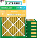 Filterbuy 28x30x2 Air Filter MERV 11 Superior Pet & Allergy Defense, by Filterbuy