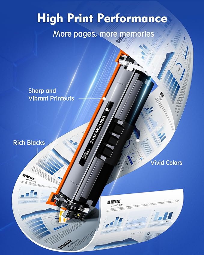 210A 210X Toner Cartridges 4 Pack - Replacement for HP 210A HP 210X, Works for HP Color Laserjet Pro MFP 4301fdw Wireless Printer,MFP Pro 4301fdn 4201dw 4201dn,Color Pro MFP 4301 4201 Series Printer