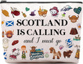 Scottish Gifts Makeup Bag, Edinburgh Gift - Scotland Travel Essentials Souvenirs for Women