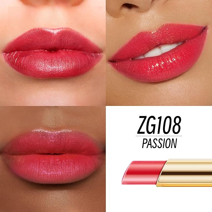 Red Brown Nude Lipstick Set for Women Shimmer Tinted Lip Balm Hydrating Moisturizing Lip Gloss Cruelty Free Lip Makeup, DM108/111/118