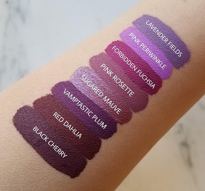 Aromi Lavender Matte Liquid Lipstick | Light Purple, Violet Lip Color for Women, Vegan, Long-Lasting, Handmade (Lavender Fields)