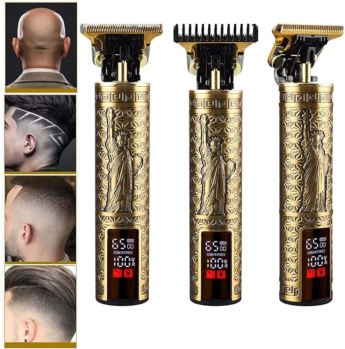Professional Hair Clippers for Men Electric Haircut Kit Hair Trimmer Grooming Waterproof Rechargeable Close Cutting T Blade Trimmer USB Rechargeable Clippers for Hair Cutting