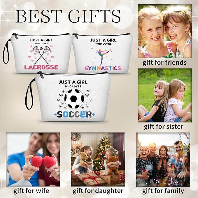 Soccer Gifts,Soccer Coach Gifts,Soccer Gifts for Girls,Cosmetic Bags for Women,Birthday Gifts for Girls,Soccer Mom Essentials,Daughter Gifts from Mom,Friendship Gifts for Women