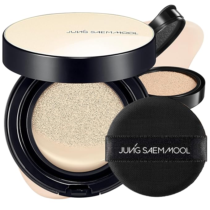 JUNG SAEM MOOL [ SPF ] Essential Skin Nuder Cushion (13 Fair) | Refill Included (0.98 Fl Oz) | SPF50 Broad Spectrum | Natural Finish | Makeup Artist Brand