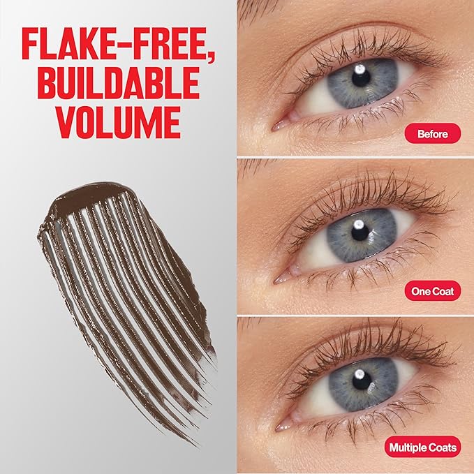 Revlon ColorStay Full Time Volumizing Mascara, 24 Hour Wear, Smudge-Proof, Non-Clumping, Flake-Free, Stocking Stuffer for Her, 403 Natural Brown