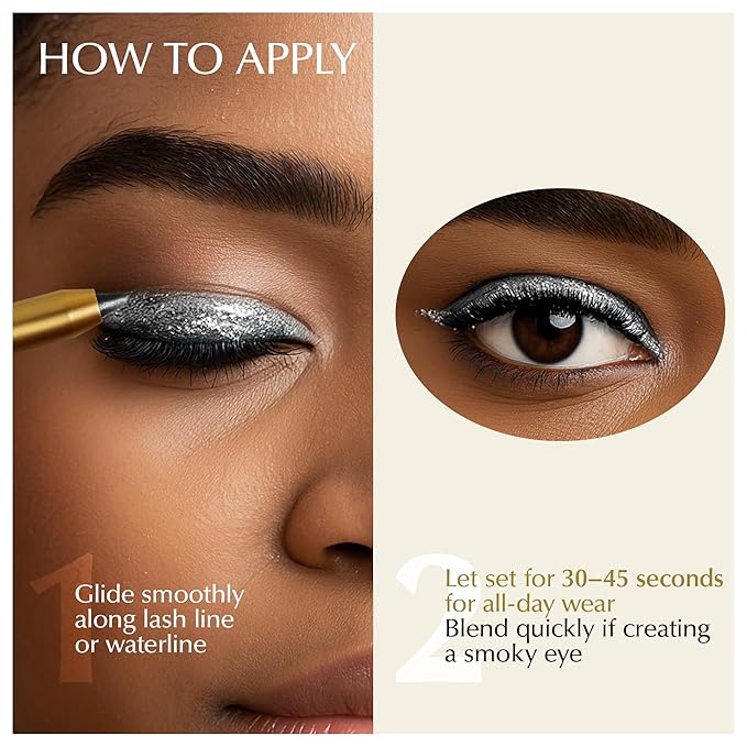 EPILYNX Eyeliner Pencil - Long Lasting Smudge Proof & Waterproof Eyeliner Pencil - Eye Liner Pencils - Hypoallergenic, Vegan, Gluten-Free Eye Pencil - Moonlight White Shimmer, 1.2ml